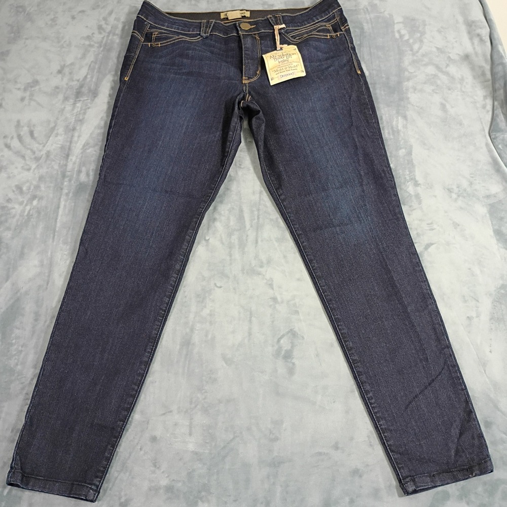 Democracy Ab solution Booty Lift Jeggings Dark Indigo Slimming Jeans Womens 16